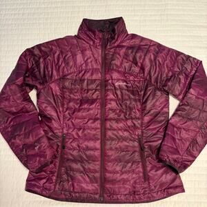 Eddie Bauer Women’s Reversible Purple Coat Puffer Jacket, size Large